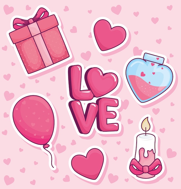Love sitcker set