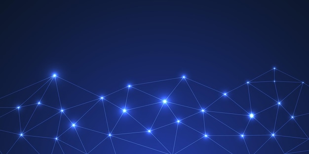 Low Poly Network Design Stylized 3D Connection Nodes and Web Structures for Tech UI Apps and Digital