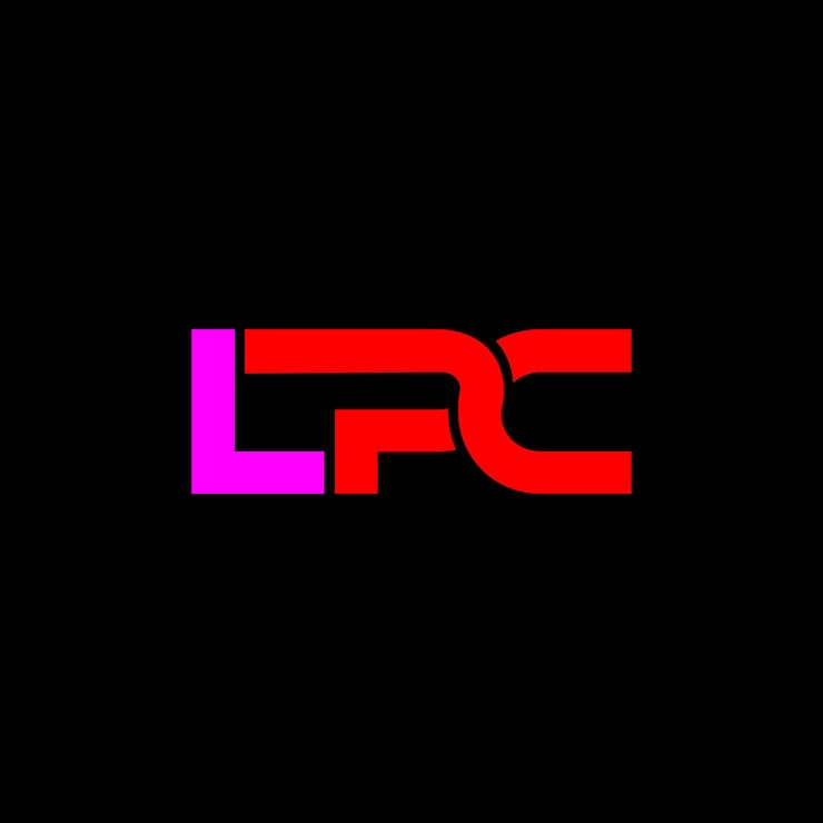 Vector lpc letra inicial diseño de logotipo plantilla ilustración vectorial