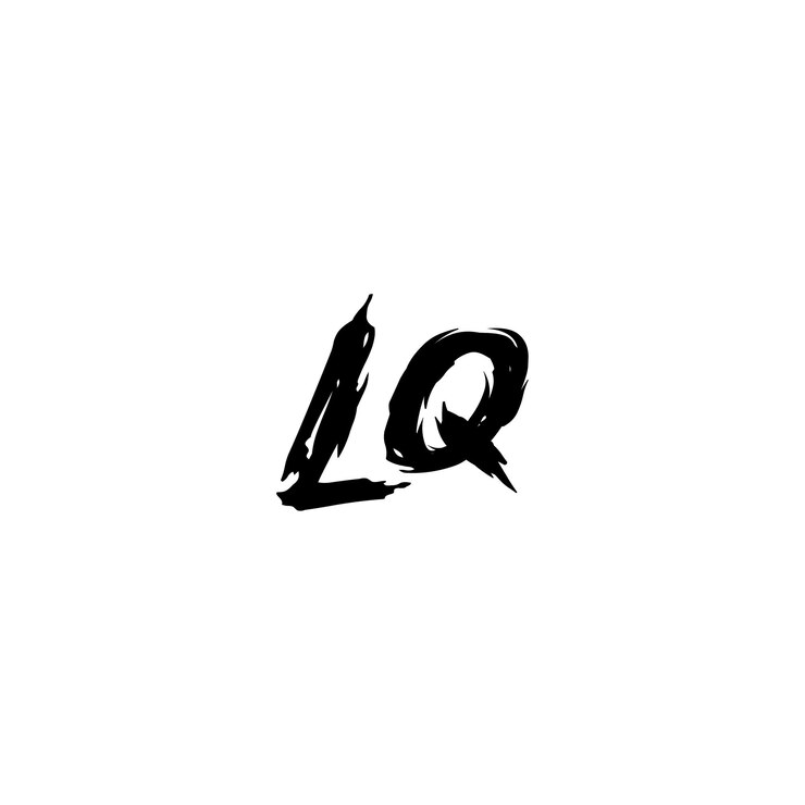 Vector lq monograma logotipo diseño carta texto nombre símbolo monocromo logotipo alfabeto carácter simple logotipo