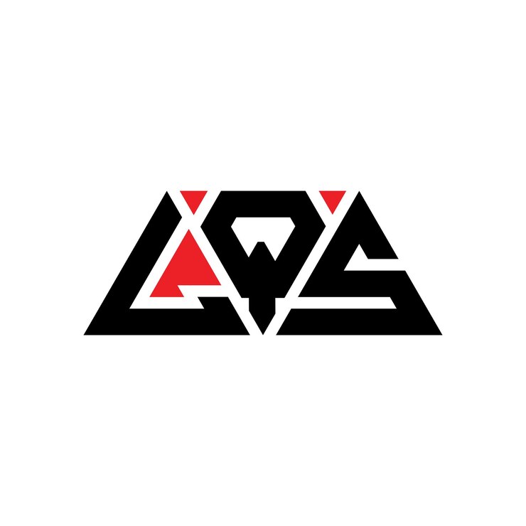 Vector lqs diseño de logotipo de letra triangular con forma de triángulo lqs logotipo de diseño triangular monograma lqs triángulo vector logotipo plantilla con color rojo logotipo triangular lqs sencillo elegante y lujoso logotipo lqs
