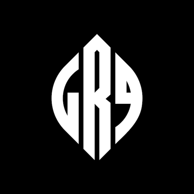 LRQ diseño de logotipo de letra de círculo con forma de círculo y elipse LRQ letras de elipse con estilo tipográfico Las tres iniciales forman un logotipo de círculo LRQ círculo emblema monograma abstracto letra marca vector
