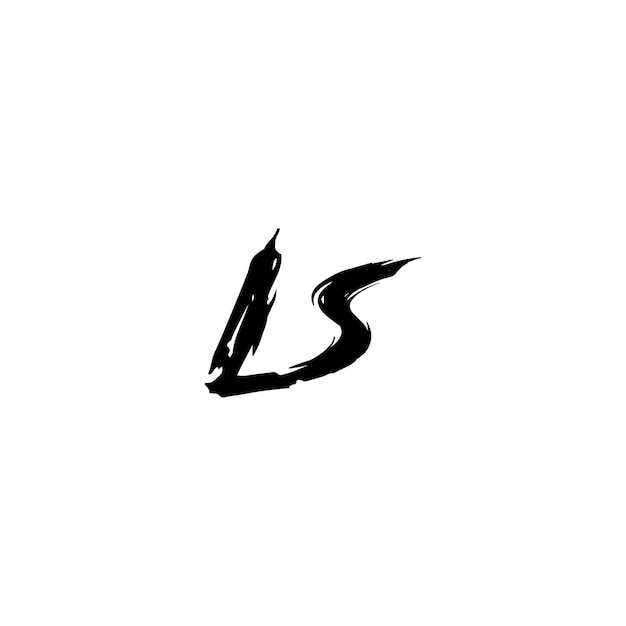 LS monograma logotipo diseño carta texto nombre símbolo monocromo logotipo alfabeto carácter simple logotipo