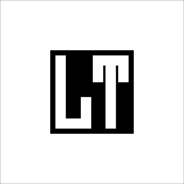 LT Combinación de letras modernas Logotipo de diseño minimalista
