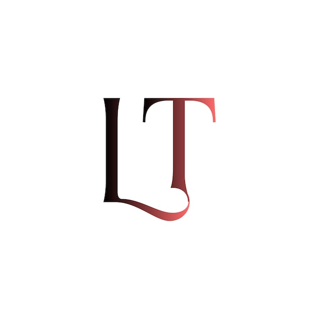 LT creativo inicial moderno minimalista atemporal espacio negativo monograma diseño de logotipo de negocio