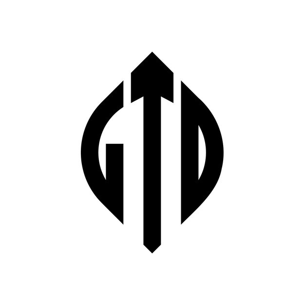 LTD diseño de logotipo de letras circulares con forma de círculo y ...