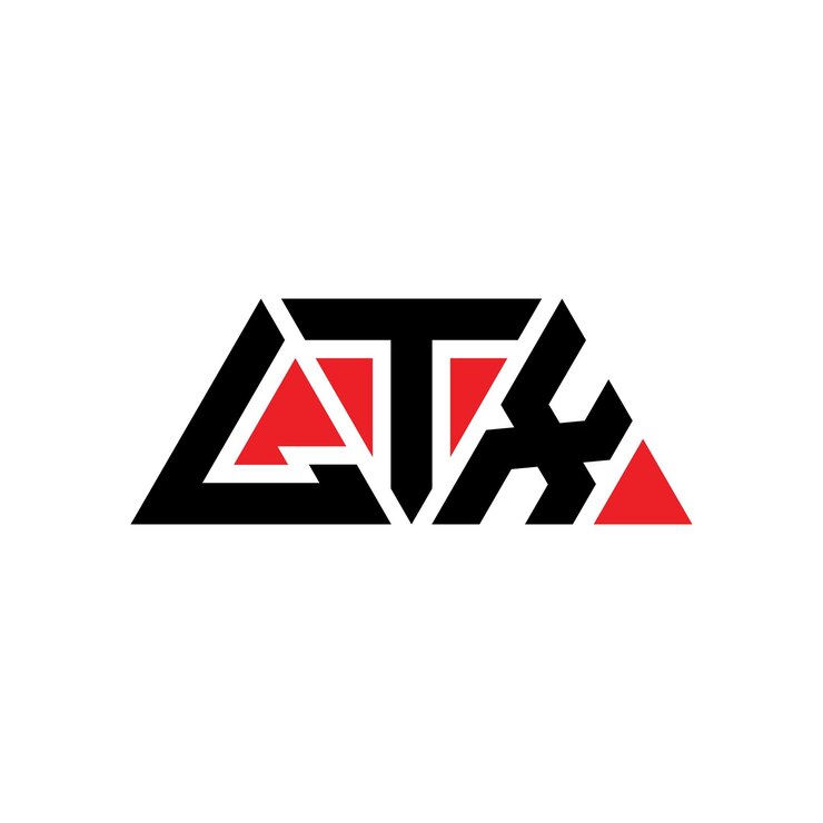 Vector ltx diseño de logotipo de letra triangular con forma de triángulo ltx diseñador de logotipo triangular monograma ltx triángulo vectorial plantilla de logotipo con color rojo ltx logo triangular sencillo elegante y lujoso ltx