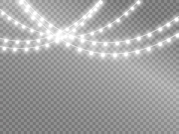 Luces aisladas sobre fondo transparente. ilustración