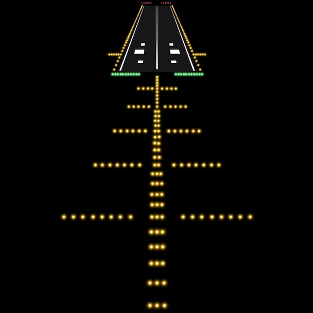 Luces de aterrizaje ilustración vectorial