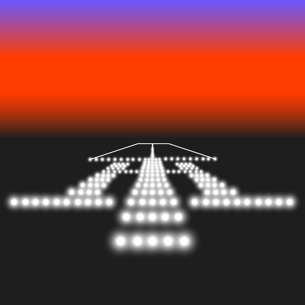 Luces de aterrizaje ilustración vectorial