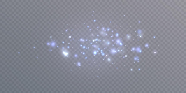 Luces bokeh abstractas aisladas sobre fondo transparente para ilustraciones de Navidad y Año Nuevo