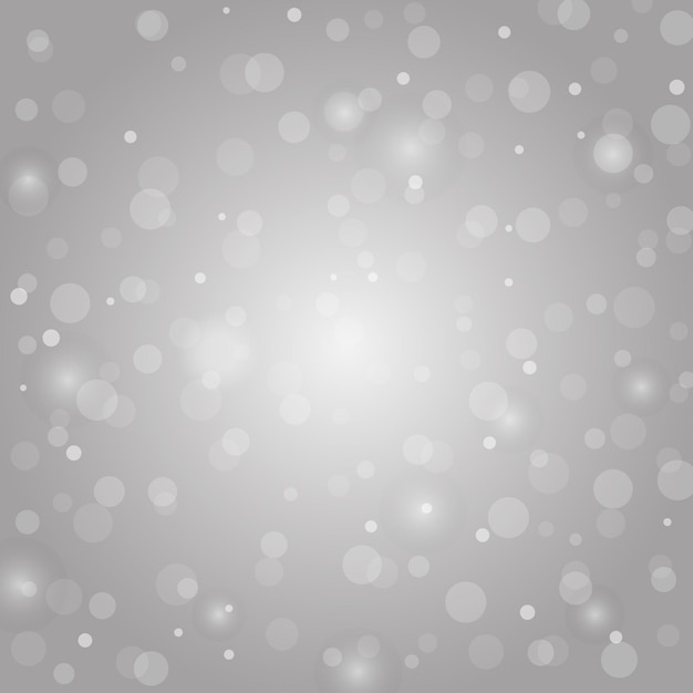 Luces bokeh blancas en fondo gris luces bokeh brillantes bokeh fondo abstracto navidad