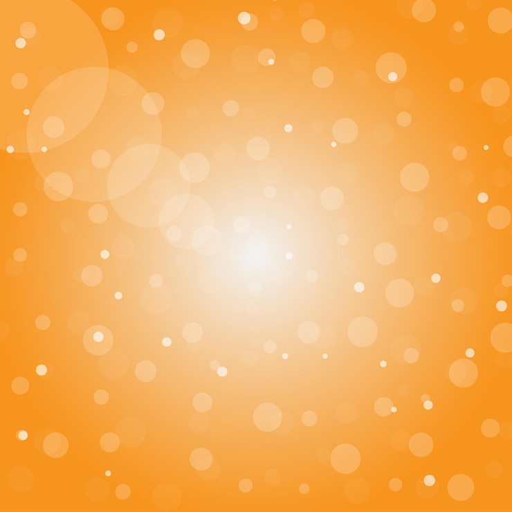 Vector luces bokeh blancas en fondo naranja luces bokeh formas circulares bokeh fondo abstracto