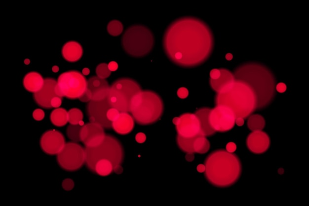 Luces bokeh mínimas sobre fondo negro con círculos brillantes y desenfoque suave superposición vectorial limpia y elegante para diseño visual abstracto digital o moderno