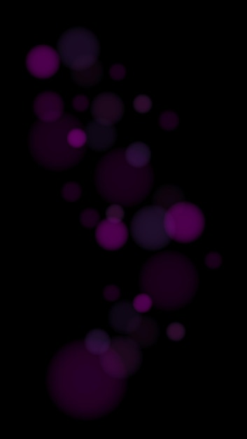 Luces bokeh transparentes de colores en la ilustración vectorial negra EPS10