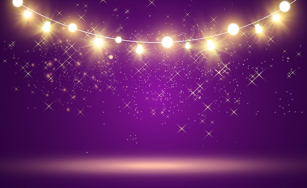 luces brillantes y hermosas, elementos de diseño. Luces brillantes