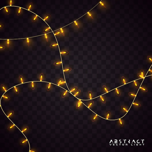 Luces decorativas, cuerda guirnalda. Guirnalda de luz de Navidad.