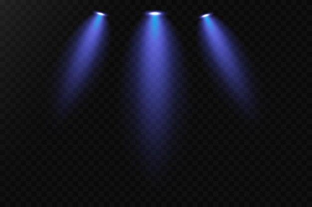 Luces de foco brillantes Iluminación del escenario del estudio Efecto de luz flash