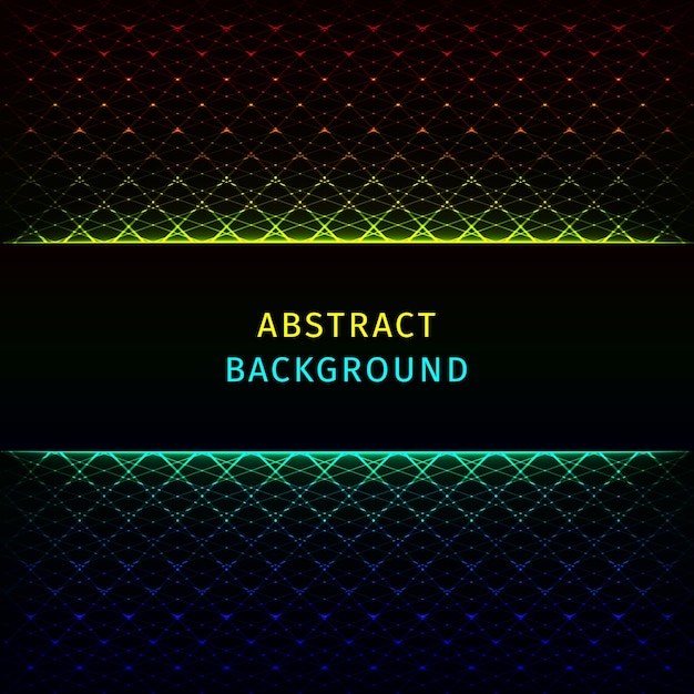 Luces de forma abstracta sobre fondo oscuro