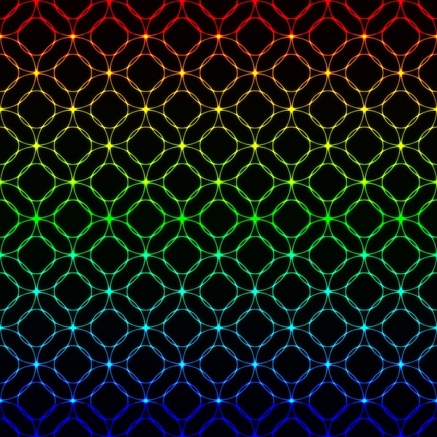 Luces de forma abstracta sobre fondo oscuro