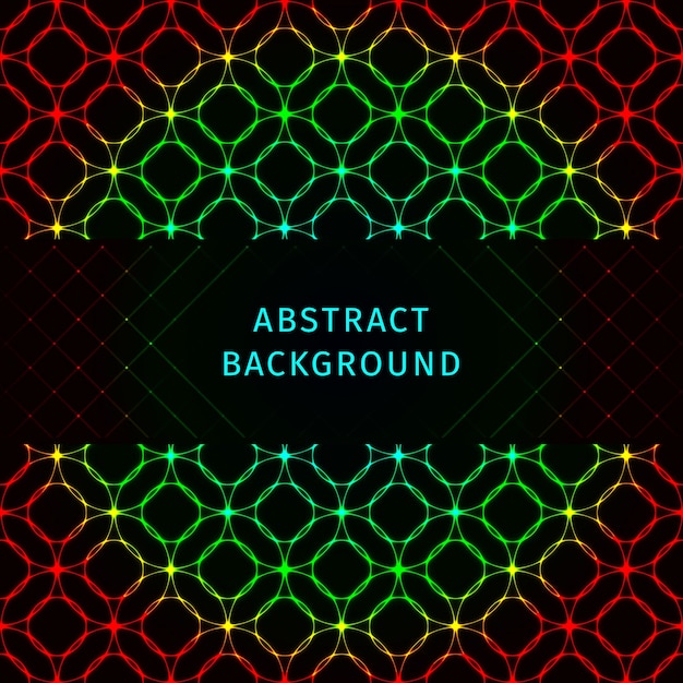 Luces de forma abstracta sobre fondo oscuro