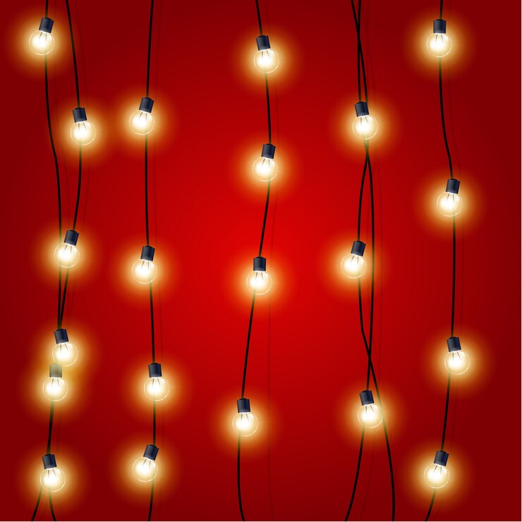 Vector luces de guirnaldas