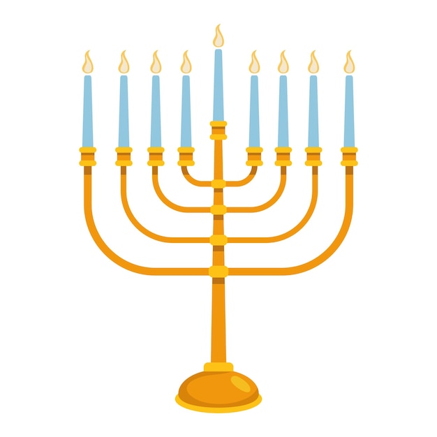 Vector luces de la menorá de hanukkah