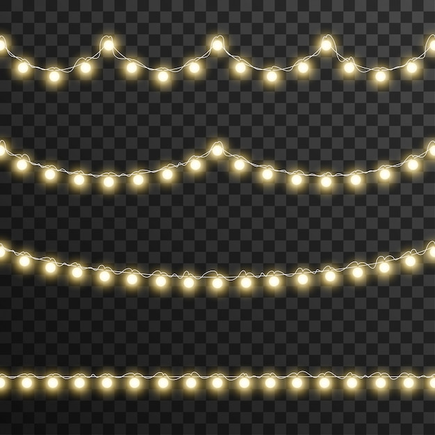 luces de navidad aisladas