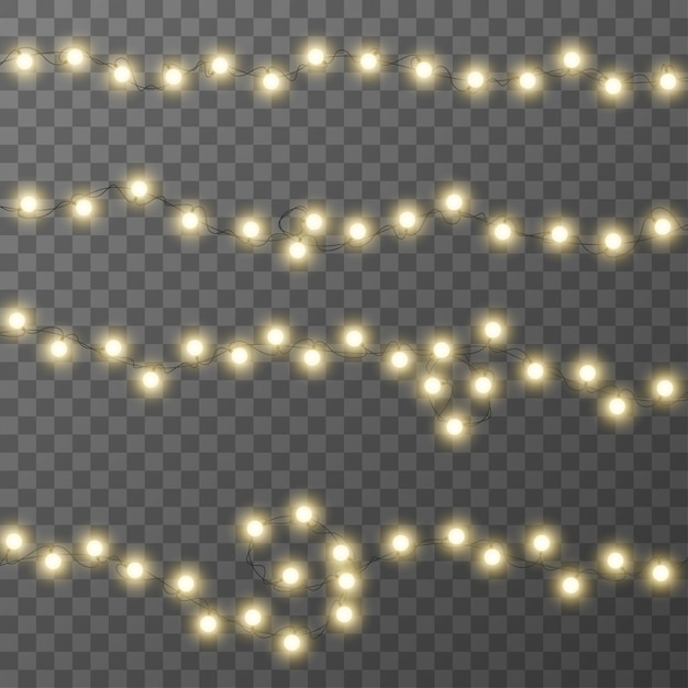 luces de navidad aisladas