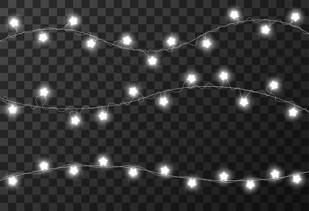 luces de navidad aisladas