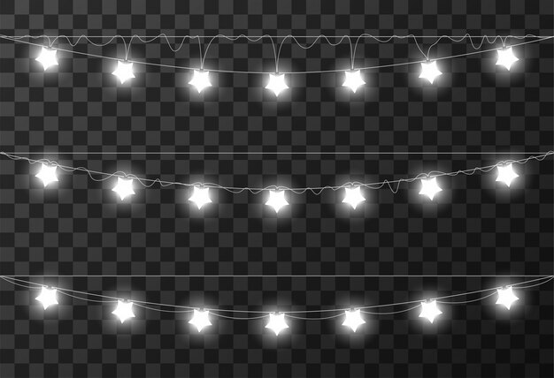 luces de navidad aisladas