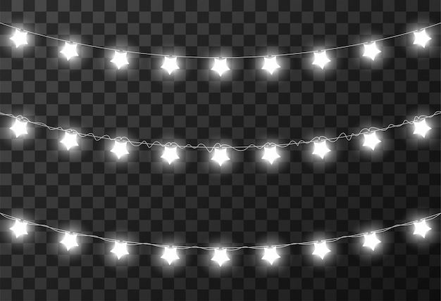 luces de navidad aisladas