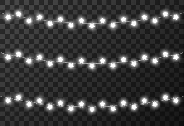 luces de navidad aisladas