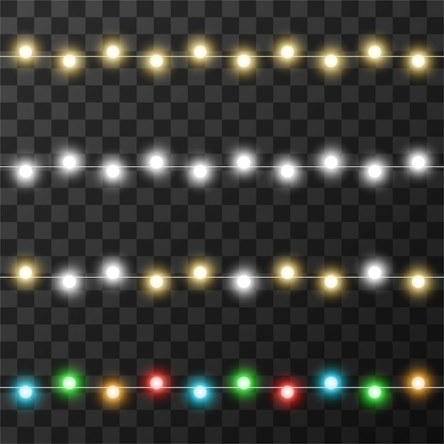 luces de navidad aisladas