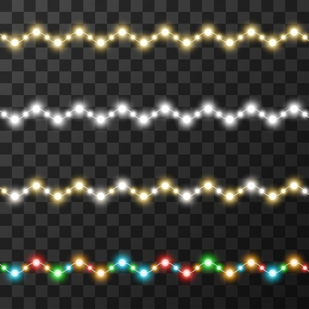 luces de navidad aisladas