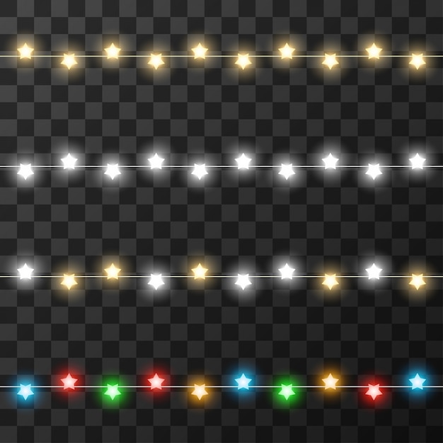 luces de navidad aisladas