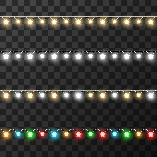luces de navidad aisladas