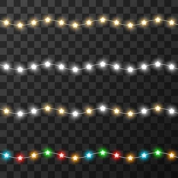 luces de navidad aisladas