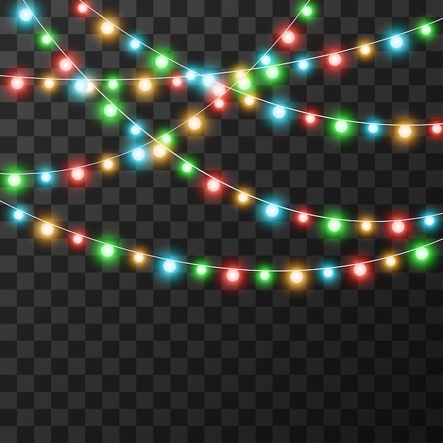luces de navidad aisladas