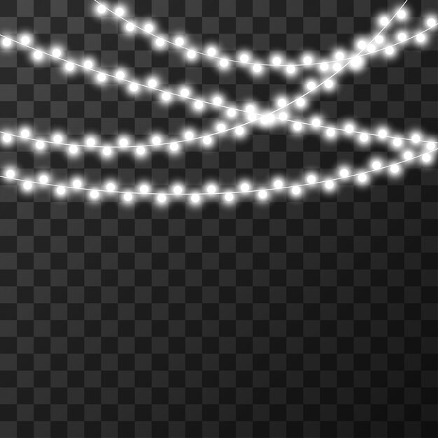 luces de navidad aisladas