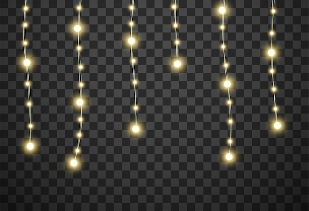 luces de navidad aisladas