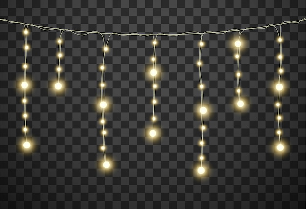 luces de navidad aisladas