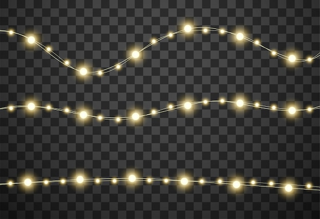 luces de navidad aisladas