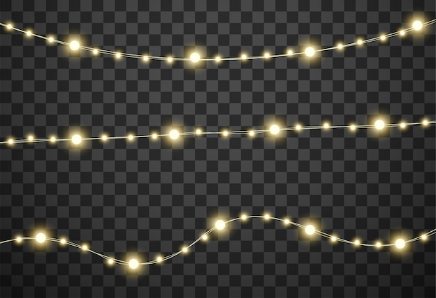 luces de navidad aisladas