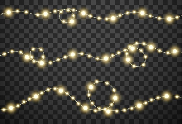 luces de navidad aisladas