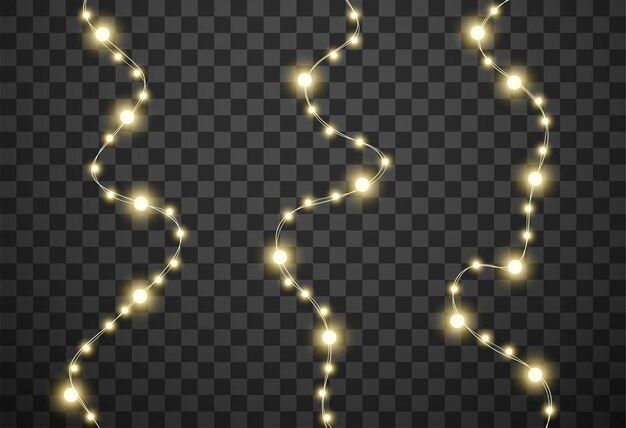 luces de navidad aisladas