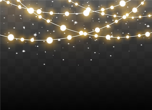 luces de navidad aisladas
