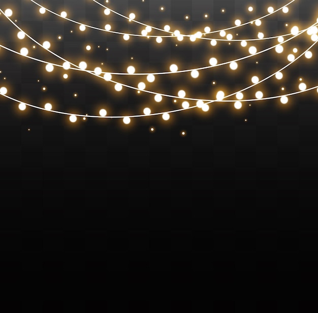 luces de navidad aisladas