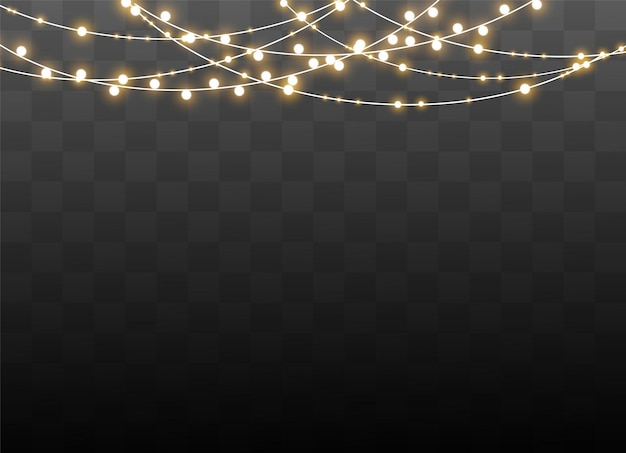 luces de navidad aisladas