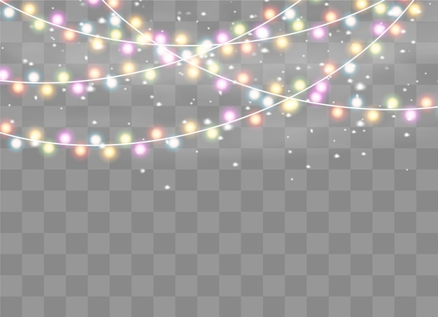 luces de navidad aisladas